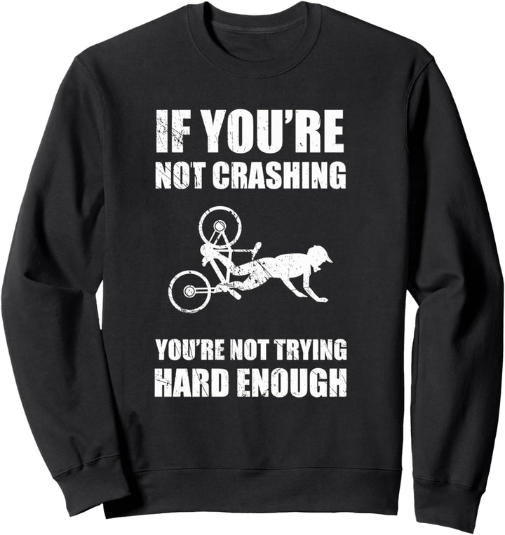 Funny Biking Unfall Crash Verletzung Mountainbike-Fahrer Sweatshirt