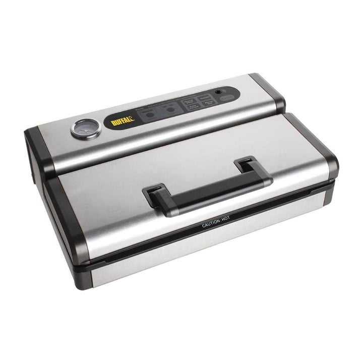 Buffalo 130 W tragbare Vakuumiermaschine 300 mm, Schwarz & Edelstahl, Versiegelungsbreite: 300 mm, e