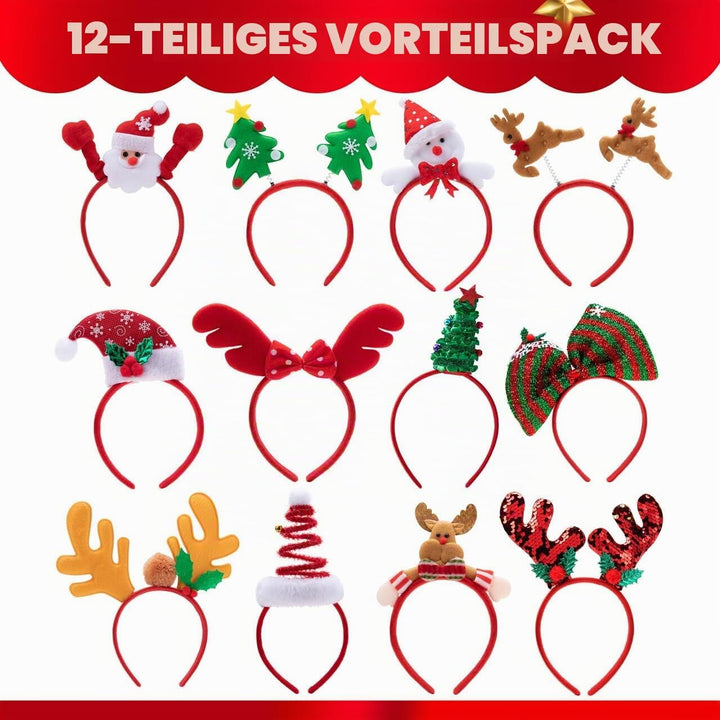 JOYIN Weihnachts-Stirnbänder, Kopfbedeckung, Zubehör für Damen, Herren, Kinder, Weihnachten, Partys,
