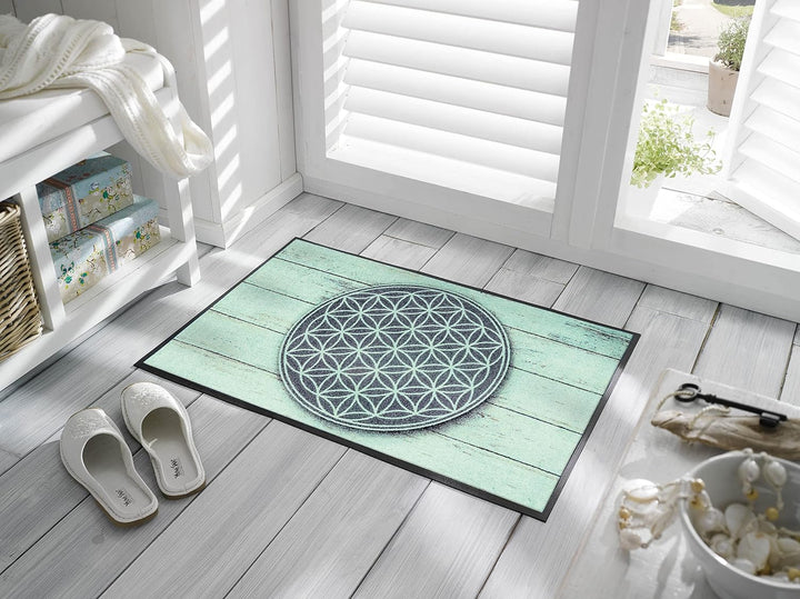 wash+dry Fussmatte, Pattern of Life 50x75 cm, innen und aussen, waschbar, 50x75 cm