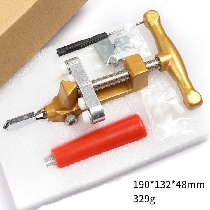 Glasschneid Werkzeug-Kit, 2-in-1 Glasschneider Set,Manueller Fliesenschneider, Keramikglasfliesensch