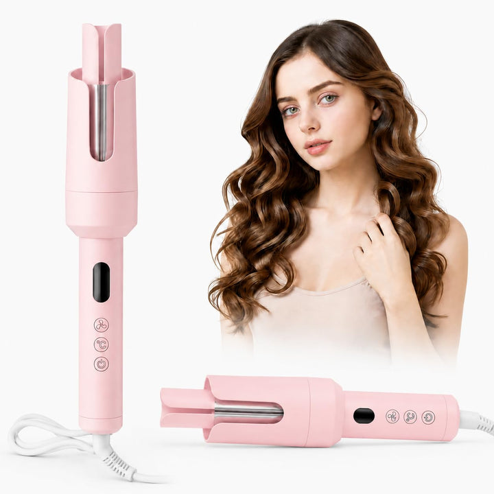 Lockenstab Hairstyler Automatischer Lockenstab, 32mm Selbstrotierender Lockenwickler mit 3 Temperatu
