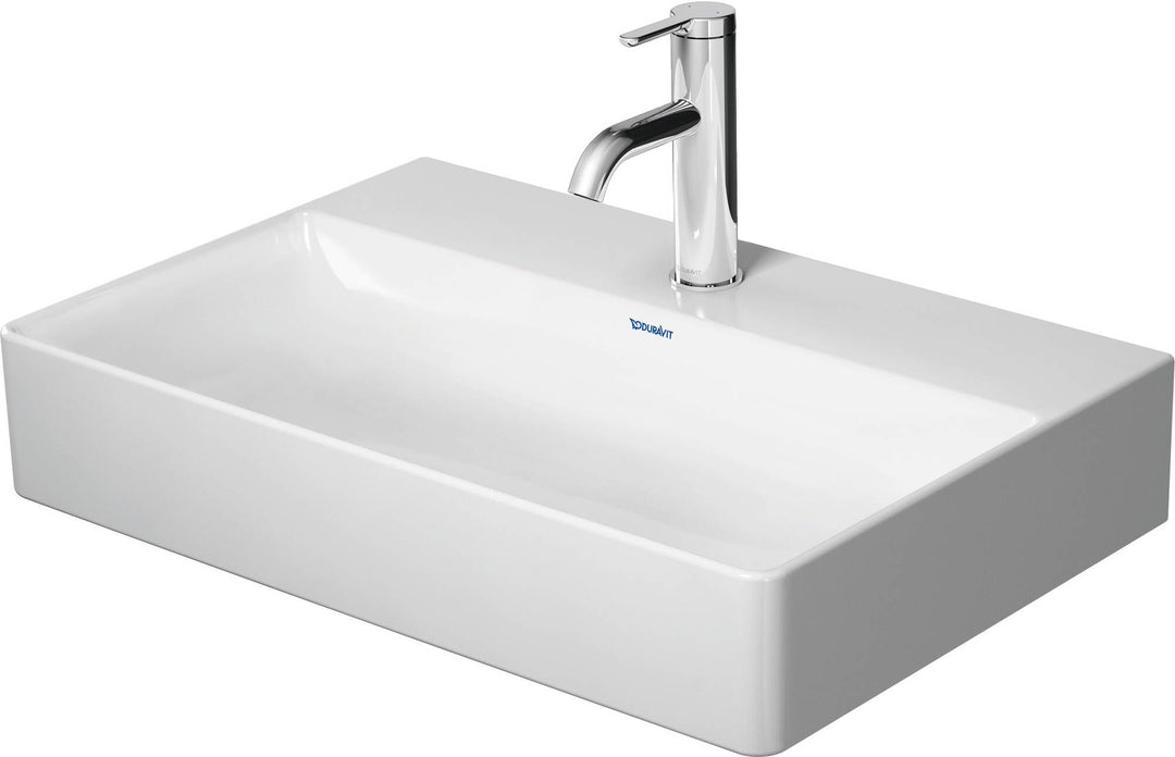 Duravit Möbelwaschtisch Compact DuraSquare 60x40cm, o. ÜL, m HLB, o. HL, we WG