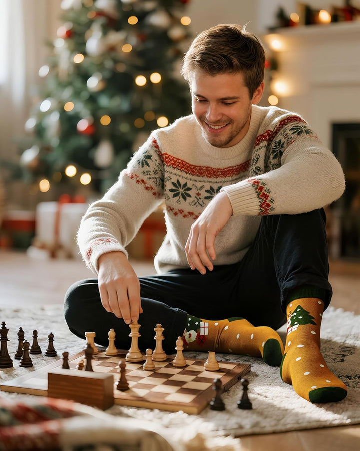 Jeasona Adventskalender 2025 Frauen/Männer Adventskalender Socken Damen/Herren 39-42 Mehrfarbig-9950