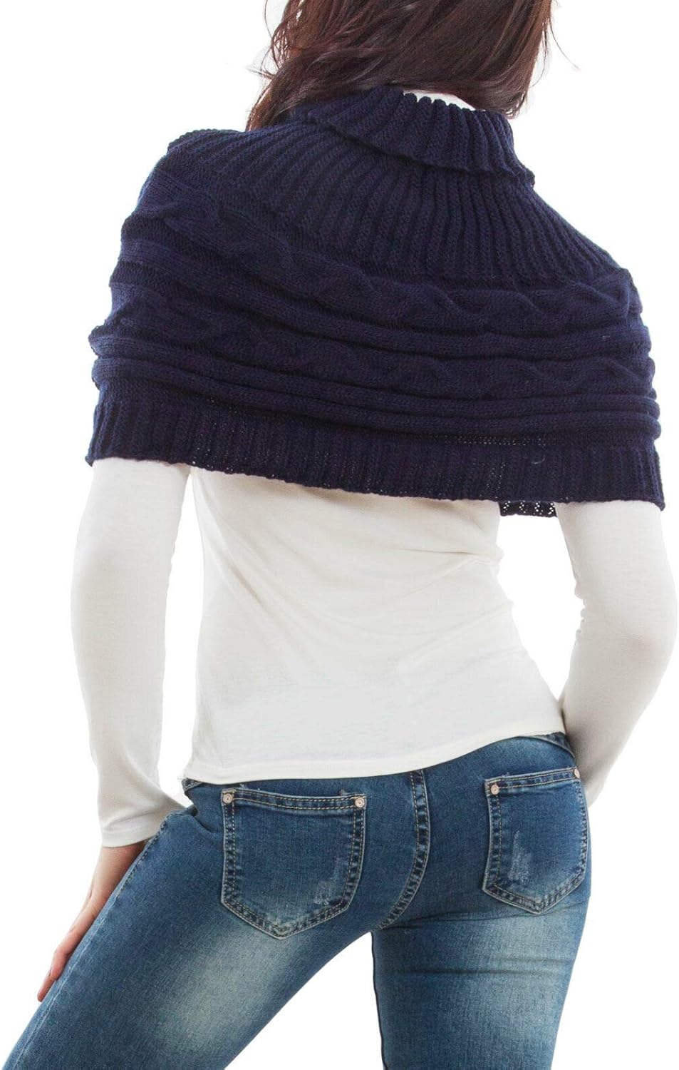 Toocool - Damen-Schulterbezug mit Kragen, Schal, Bolero Tricot, Rollkragen, Poncho LO-AS0430 Einheit