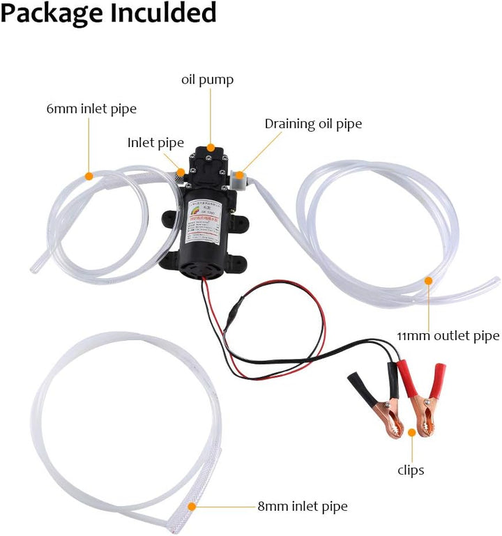Keenso 12V 0.8MPA Ölförderpumpen-Kit, Auto Auto Ölflüssigkeit Flüssigkeitsförderpumpe