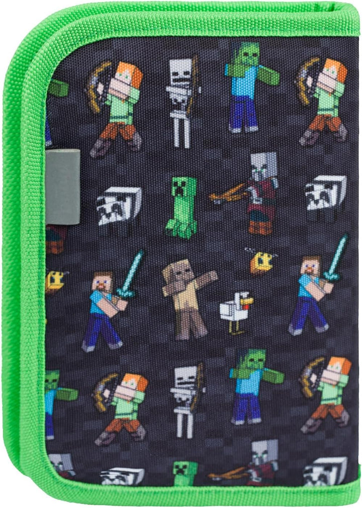 Baagl Federmäppchen Federmappe Federtasche für Jungen Mädchen - Minecraft, Minecraft