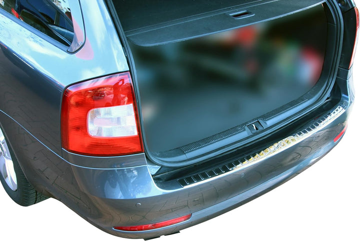 Recambo CT-LKS-1990 LADEKANTENSCHUTZ Edelstahl für Skoda Octavia II Kombi | 2005-2013, mit ABKANTUNG