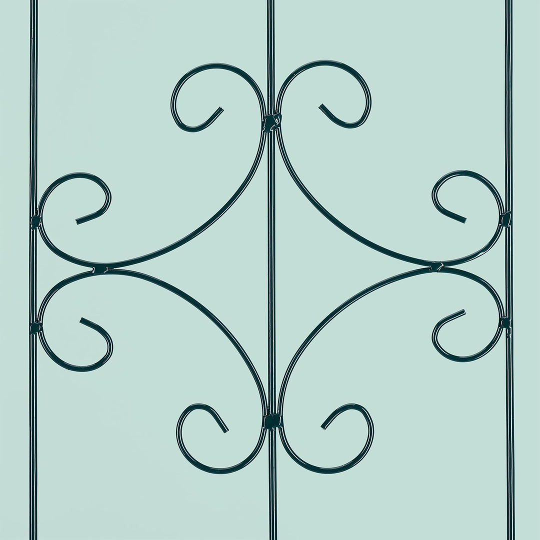 Relaxdays Rankgitter 2er Set, Metall, 180 x 50 cm, Vintage Rankhilfe Garten, Rundbogen & Spitze, zum