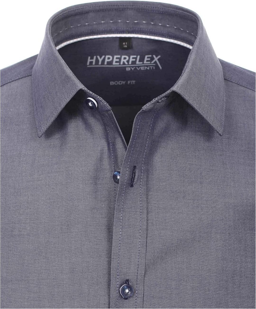 Venti Herren Hemd Body Fit Hyperflex Businesshemd 42 Blau (Blau 101), 42 Blau (Blau 101)