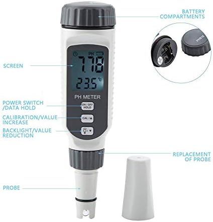 Digitales PH-Messgerät, professionelles PH- und Temperaturmessgerät Tragbares Wasserqualitätsmessger