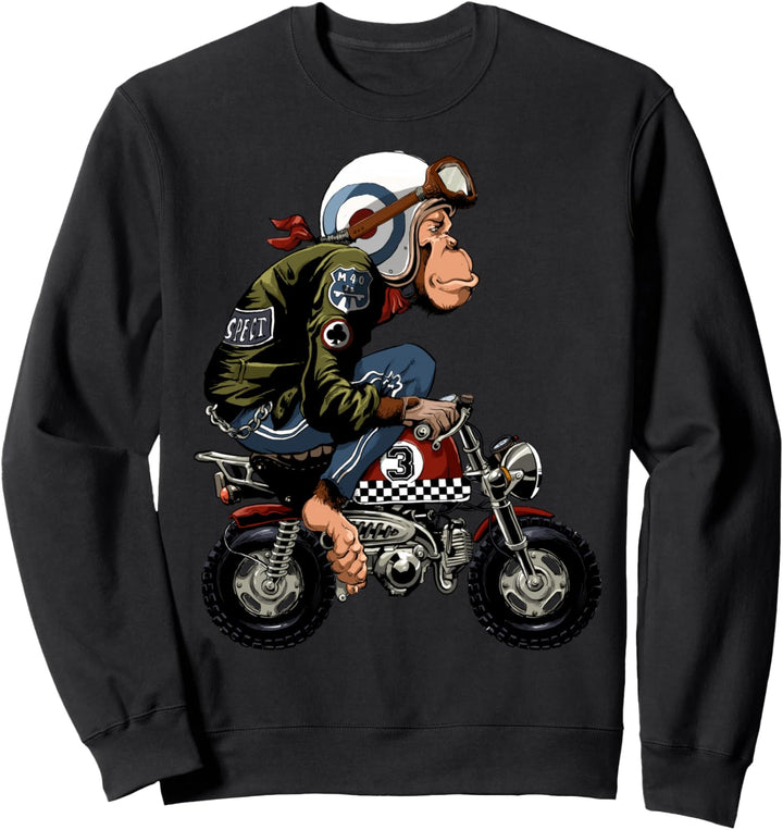 Monkey Bike Cartoon Sweatshirt