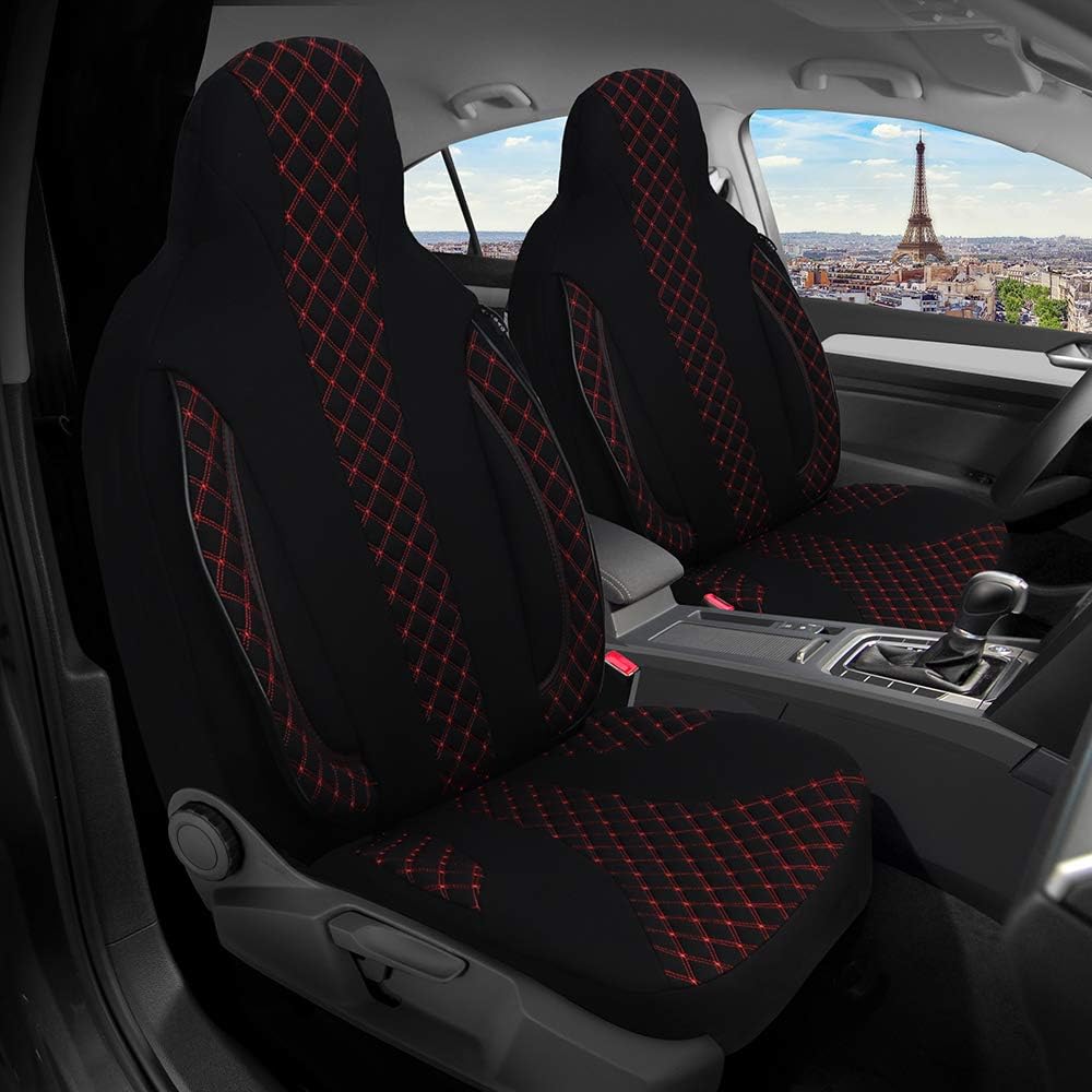 BREMER SITZBEZÜGE Mass Sitzbezüge Schonbezüge für Mercedes GLK X204 PL402 PL402 Schwarz/Rote Naht, P