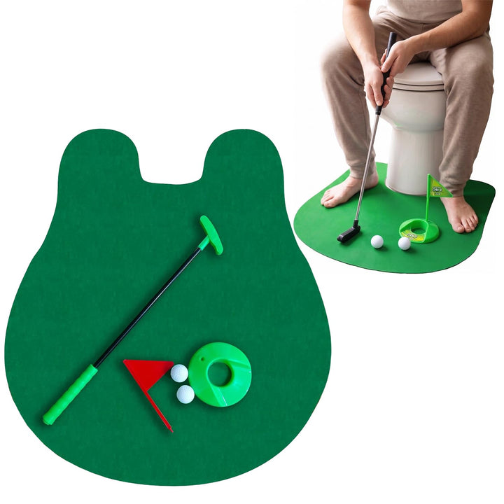 Golf-Toiletten-Set | Komplettpaket | Toiletten/WC Spiel | Premium Qualität | Golf-Set | 1 Green | 1