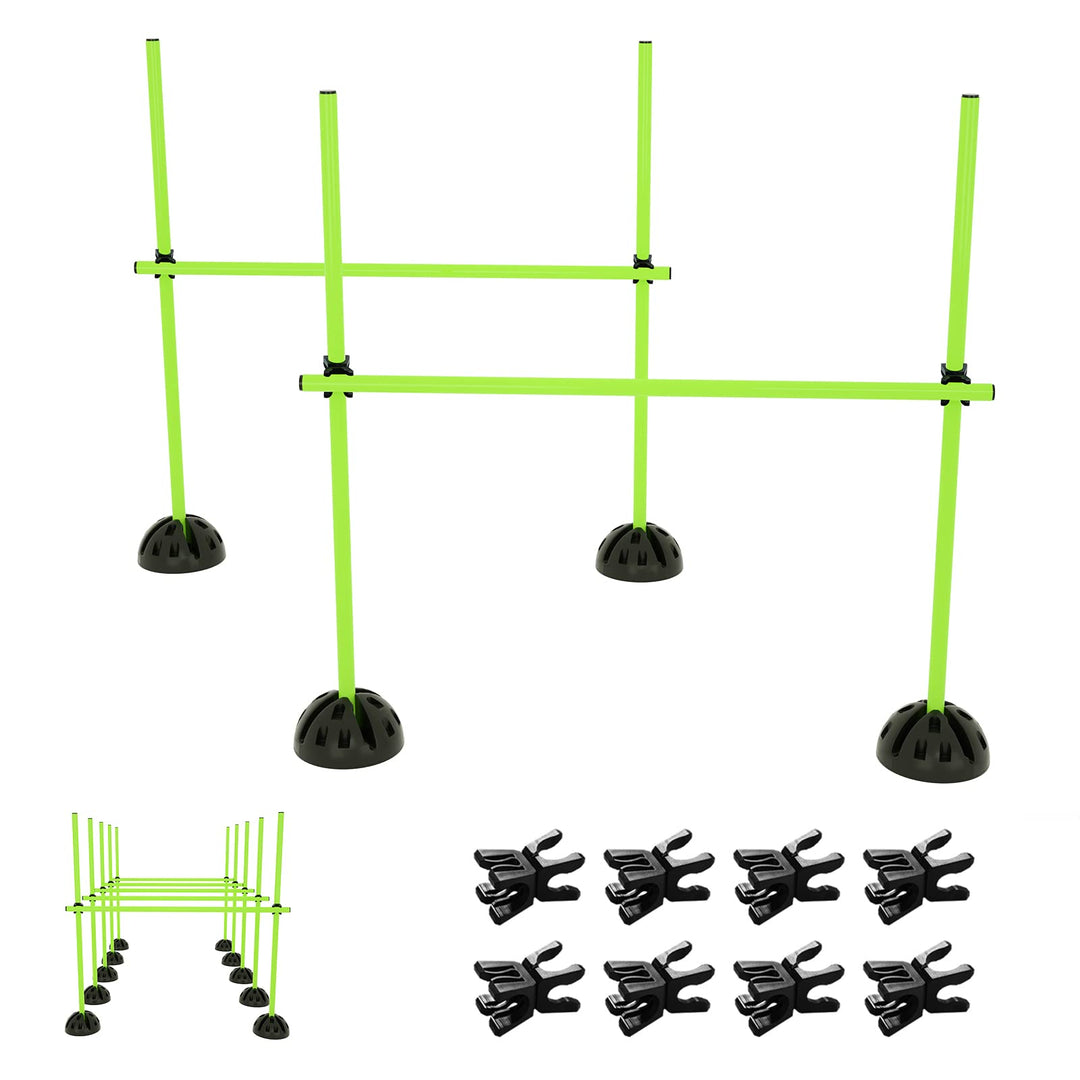 AufuN Agility Sprungstangen-Set, Trainingsstangen für konditionelles, Koordinationshürden für Sprung