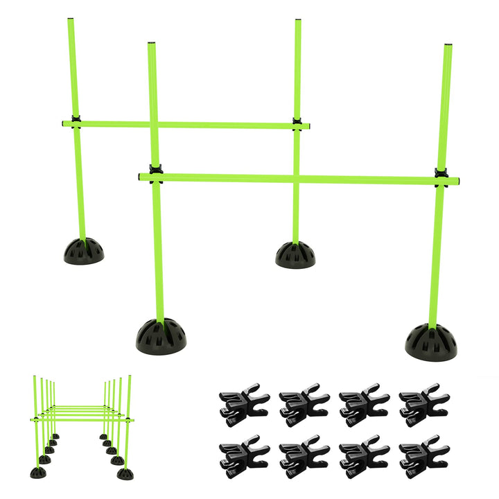 AufuN Agility Sprungstangen-Set, Trainingsstangen für konditionelles, Koordinationshürden für Sprung