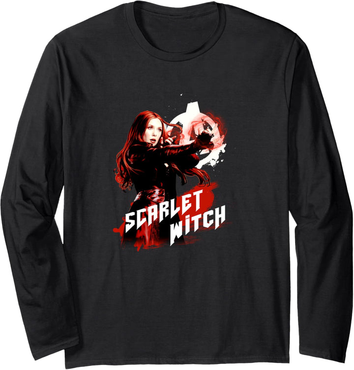 Marvel Infinity War Scarlet Witch Red Splat Langarmshirt