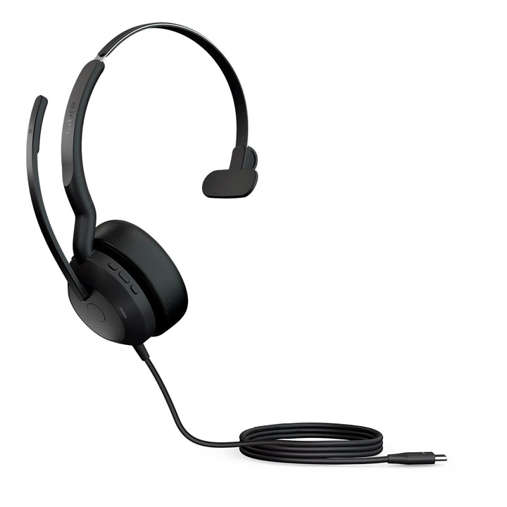 Jabra Evolve2 50 - Kabelgebundenes Mono-Headset Air Comfort - Mikrofone mit aktiver Geräuschunterdrü