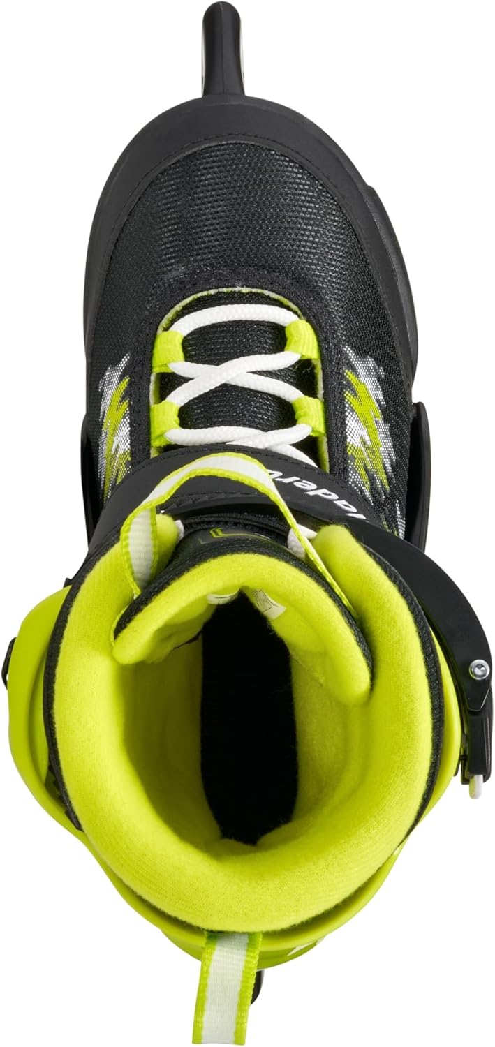 Bladerunner Micro Ice Schlittschuh Grössenverstellbar, Jungen, Schwarz/Limette, 36-40