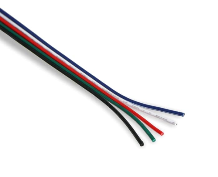 RGBW Flachbahnkabel 5x 0,5mm² 1m (Meterpreis)