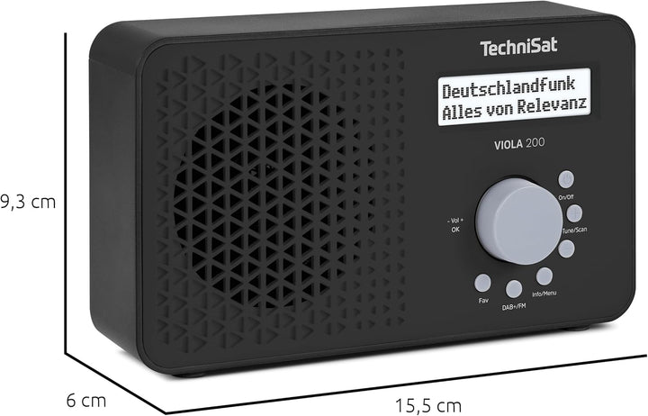 TechniSat Viola 200 - tragbares DAB+/UKW-Radio (mit LCD-Display, Teleskopantenne, Favoritenspeicher,