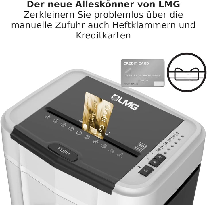 Aktenvernichter, Papierschredder bis 120 Blatt gleichzeitig, Autofeed Schredder, P-5, Reisswolf mit