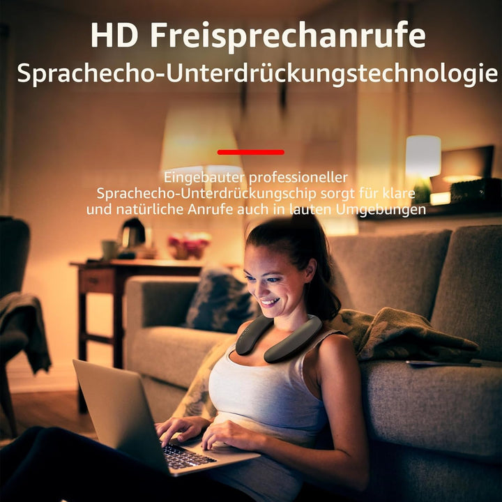 Smaloyd Bluetooth Lautsprecher Tragbarer, Wireless-Neckband-,Theater Stereo Surroud Ton, mit Mikrofo