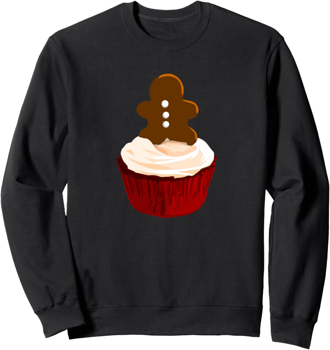 Weihnachts Lebkuchen Cupcake Sweatshirt