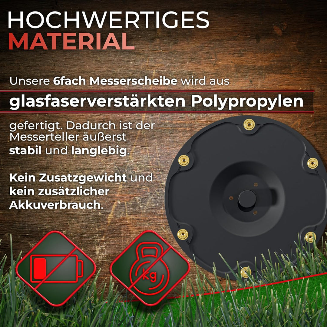 6er Messerscheibe kompatibel mit Segway Navimow H-Serie H500E, H800E, H1500E, H3000E-VF - Mähroboter