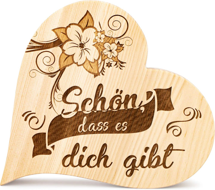 sagl.tirol Zirbenherz Schön, DASS es Dich gibt. (20cm), 20cm