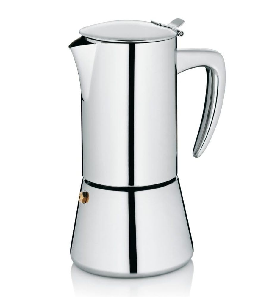 Kela 10836 Espressokanne, 6 Tassen, 300 ml, Induktionsgeeignet, Edelstahl, Latina, Silber 300 ml Lat
