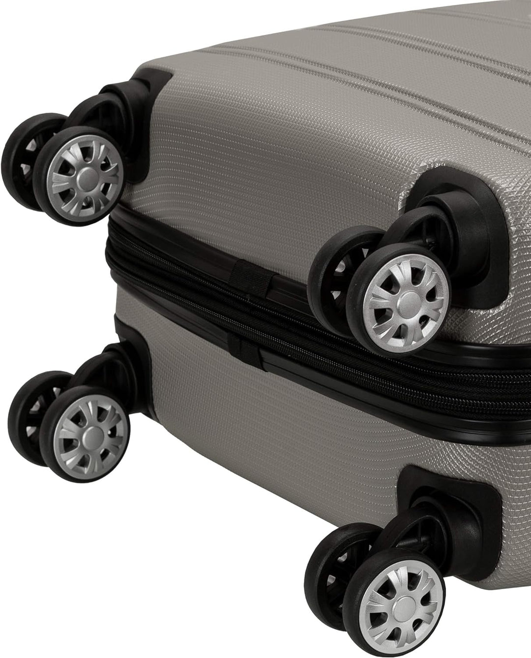 Rockland Melbourne Hardside Erweiterbares Spinner-Rad Gepäck, Silber, Carry-On 20-Inch, Melbourne Ha