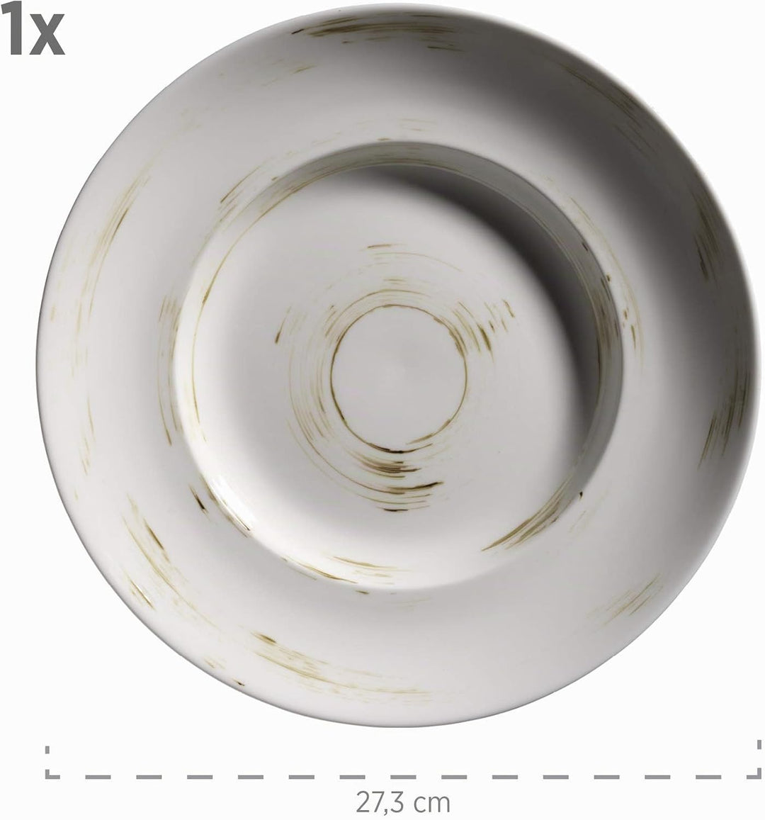 MÄSER 931449 Serie Derby, Premium Pastateller Set für 4 Personen in Gastronomie-Qualität, modernes S