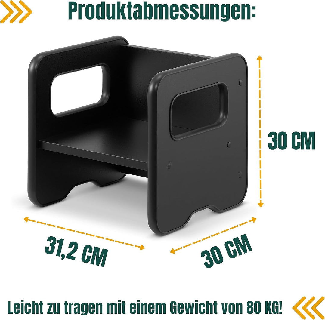 defiPad Sitzhocker für Kinder | Stylisch Wendehocker | Kindersessel ab 1 Jahr | Babystuhl Hocker Hol