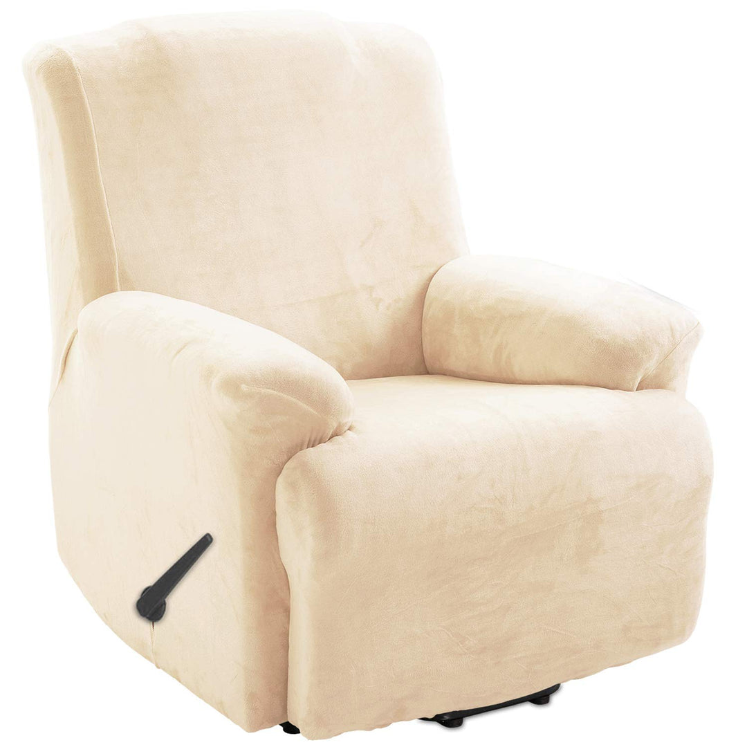 TIANSHU Samt Ruhesessel bezüge, Stretch Sesselschoner Elastisch Plush Couchbezug stilvolle Luxus-Möb