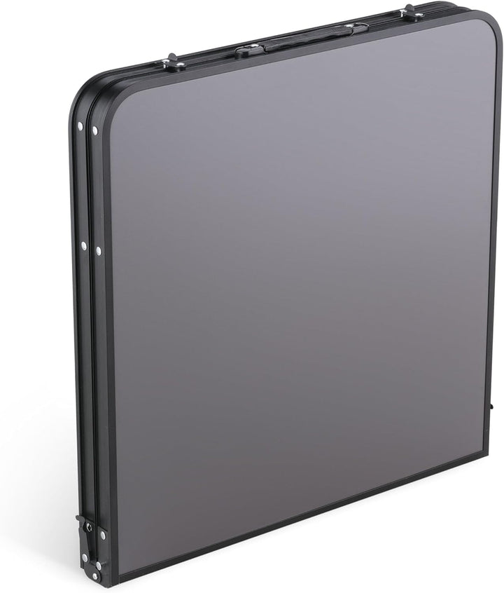 Campingtisch mit 4 stühlen, Verstellbare Höhe Tragbarer Klappbar Grilltisch 120 x 60 cm mit Tragegri