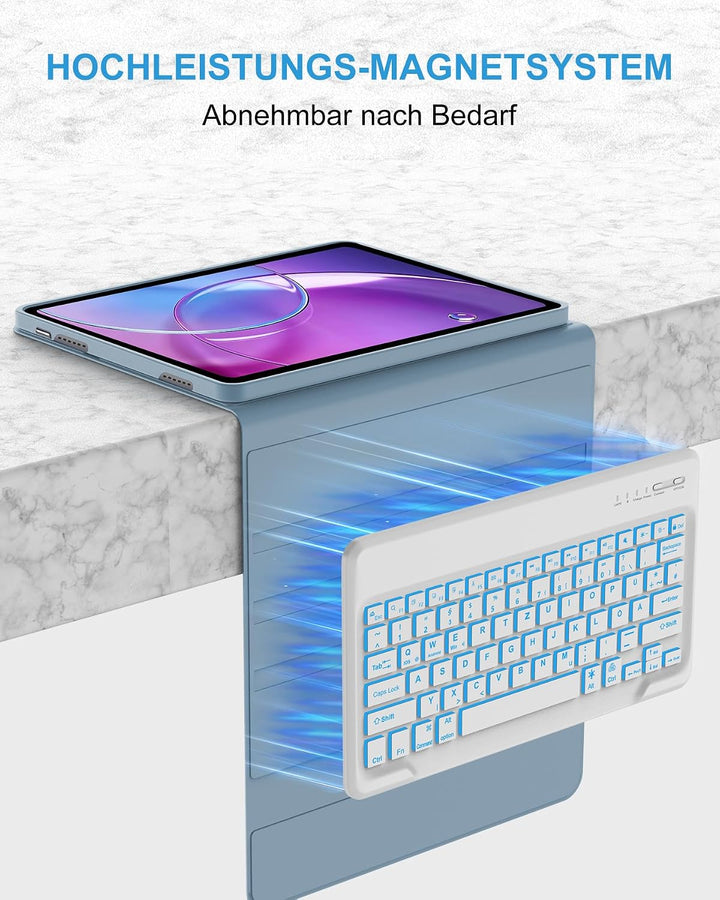 Für Idea Tab Pro Gen 2 13" Tastaturhülle mit Beleuchtung QWERTZ | Für Lenovo Idea Tab Pro Gen 2 Tast