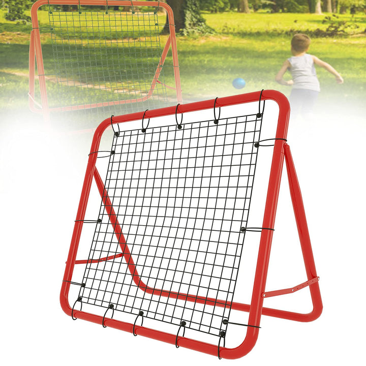Prellwand Kicker Fussball Rebound Netz 100cm Rot Standard Verschiedene Ballsportarten Sports beidsei