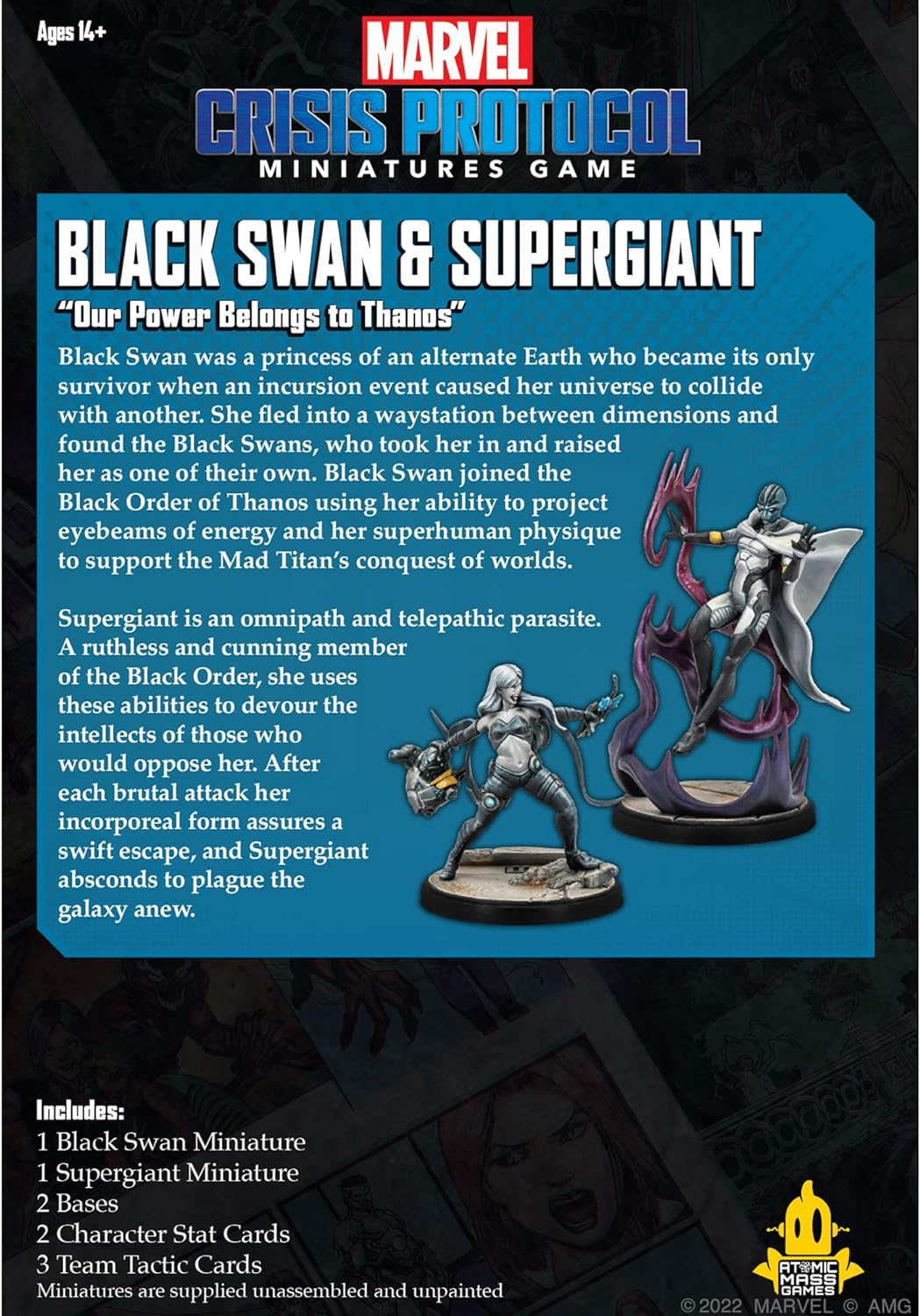 Atomic Mass Games | Black Swan & Super Giant: Marvel Crisis Protocol | Miniaturspiel | Alter 14+ | 2