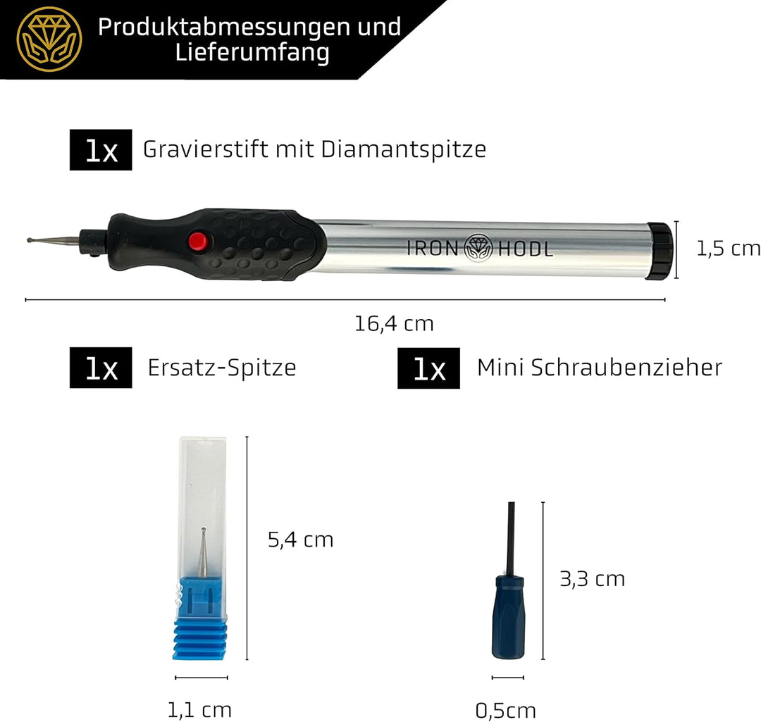 IRON HODL Steel Wallet + Gravierstift silber + Testplatte, Schrauben, Sticker, Box - (2x 24+1) Recov