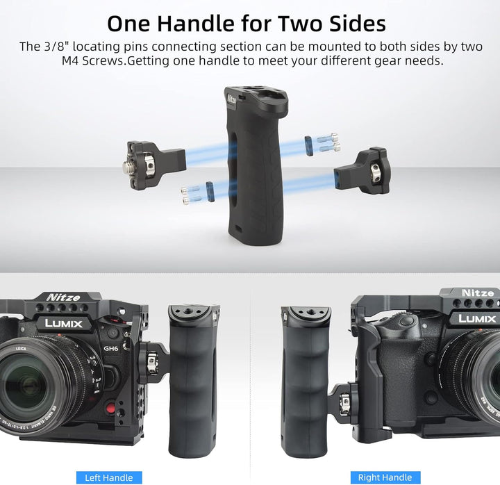 Nitze Locating Side Handle with 3/8" ARRI Locating Pins, ARRI Seitengriff Ergonomischer mit Built-in