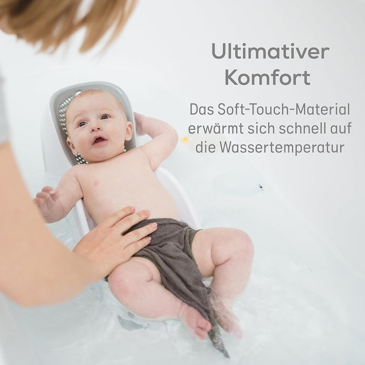 Angelcare ergonomischer Badesitz für die Baby-Badewanne Light Grey, angenehm weiche Liegefläche, auf