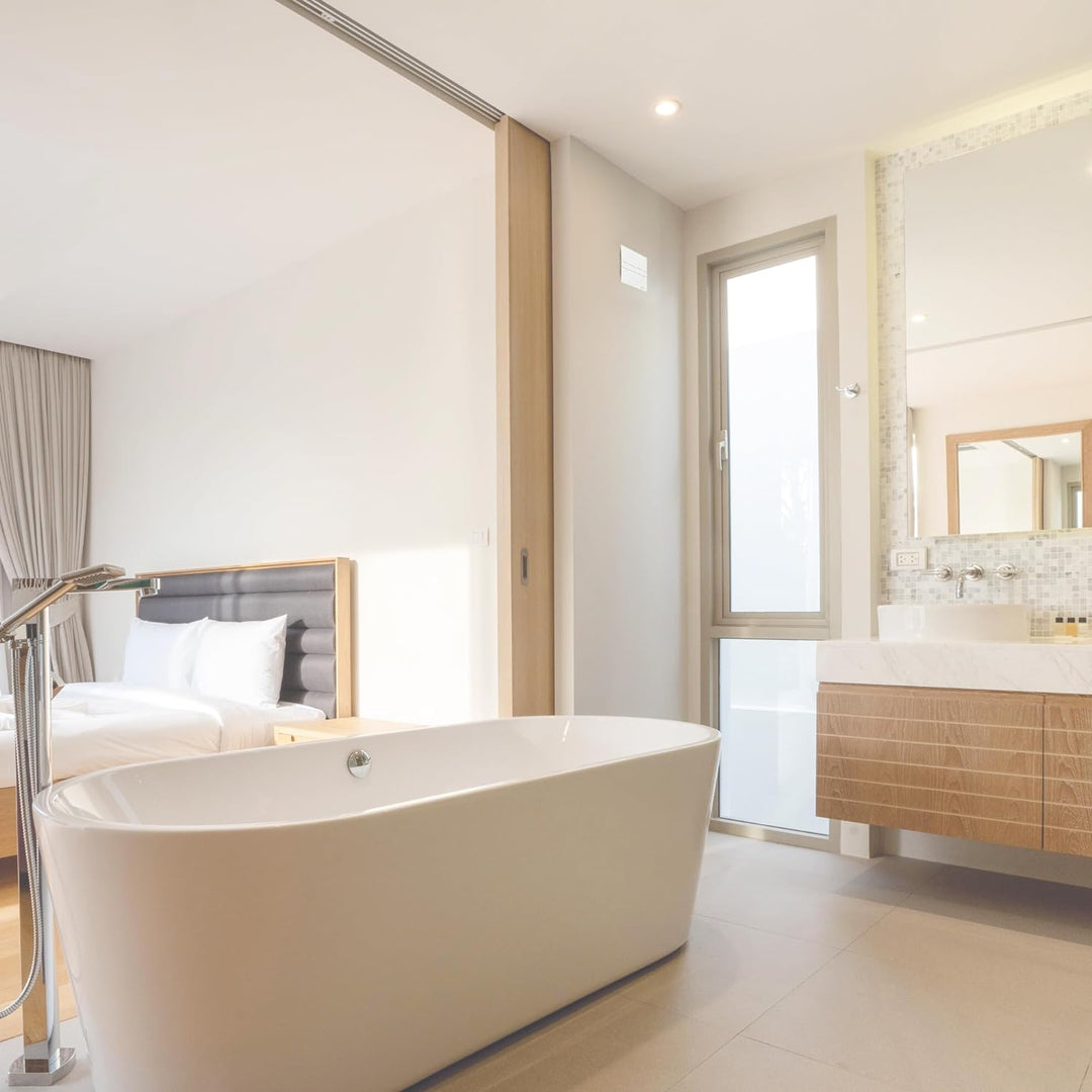 Badlüfter mit Timer 120 mm (120 mm Glas) 120 mm Glas Weiss, 120 mm Glas Weiss