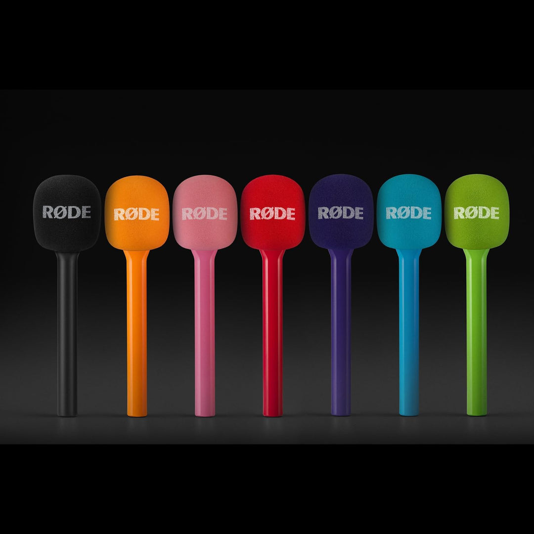 Rode Interview GO Handadapter Pink für Wireless Mikrofon-Funksystem Sendemodule + keepdrum Fell-Wind