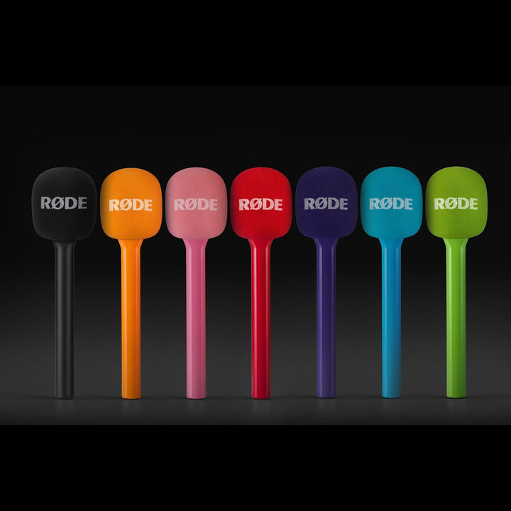 Rode Interview GO Handadapter Pink für Wireless Mikrofon-Funksystem Sendemodule + keepdrum Fell-Wind