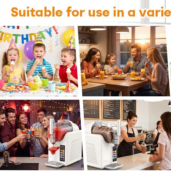 Slush Maschine eismaschine 2L Slushie,slushie maschine,Maschine mit LED-Display,7 voreingestellte Pr