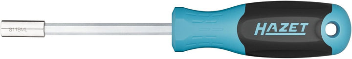 HAZET Bithalter 811BML, 210 mm Länge, 1/4 Zoll Sechskant hohl, mit Magnet für sicheres Festhalten vo