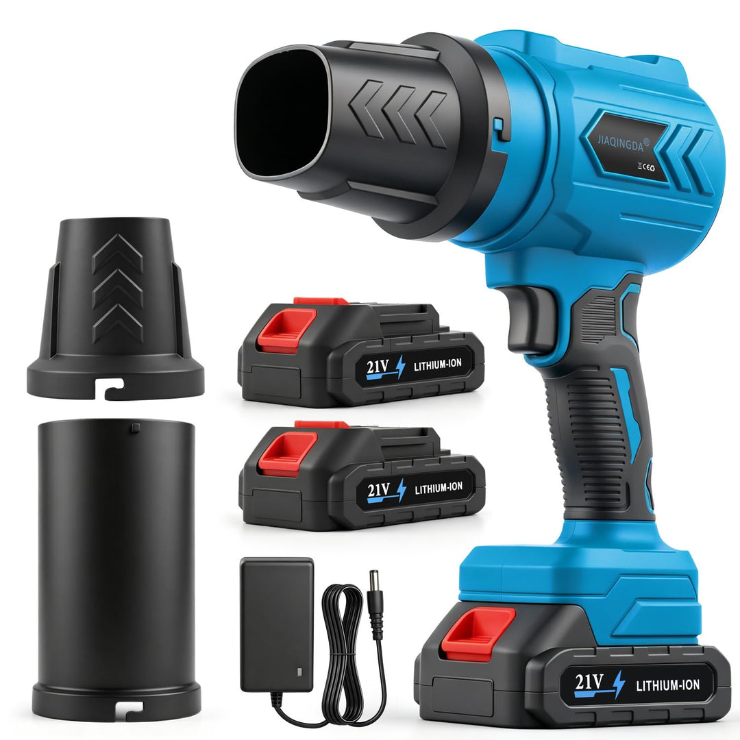 Akku-Laubbläser für Makita Akkus,Akku-Gebläse mit 2x2,0Ah Akkus &amp; Ladegerät | Luftgeschwindigkeit 21