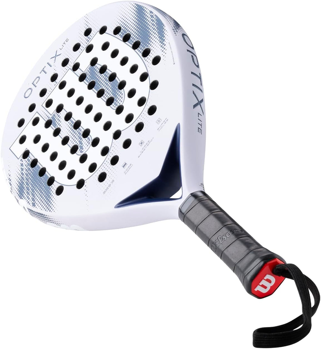 Wilson Optix V2 Lite Padel-Schläger, Anfängerfreundlicher Schläger, Mit Leichter Glasfaseroberfläche