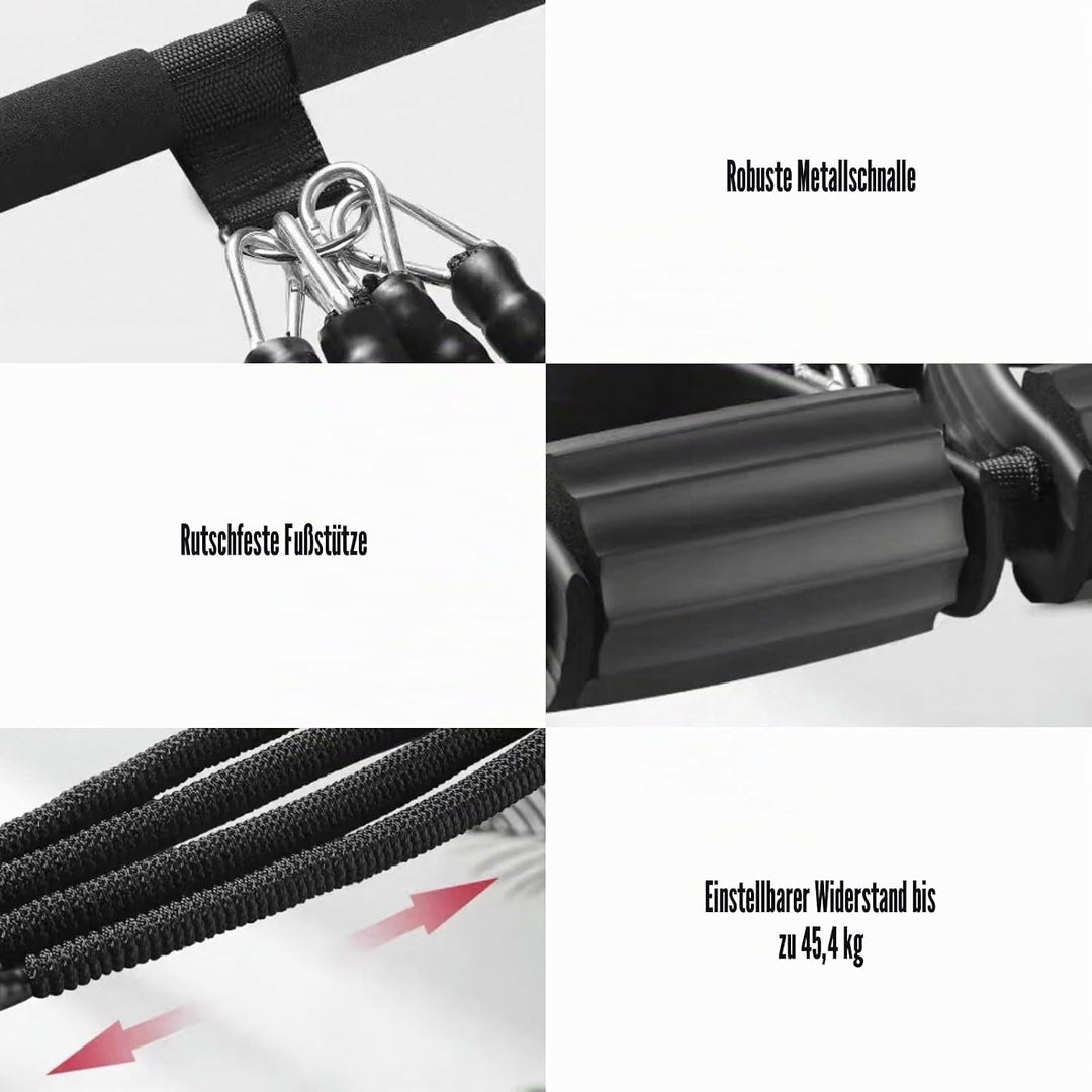 Bauchtrainer für Zuhause, Expander Fitness, Multifunktions Bauch Trainingsgerät, Widerstandsband mit